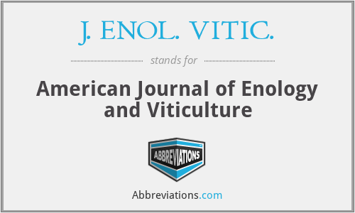 What does J. ENOL. VITIC. stand for?